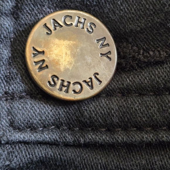 Jachs New York Mens 34/28 Tagged 36/30 Black Straight Leg Jeans 5 Pocket - Picture 4 of 16